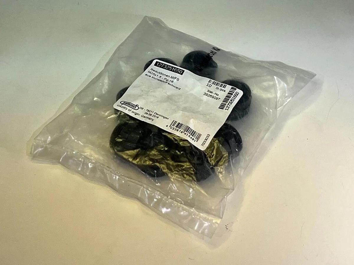 Used 900 Pieces Hummel 1273251650 Reducer R-M-PA Metric M25x1.5 to PG16 Strain Relief