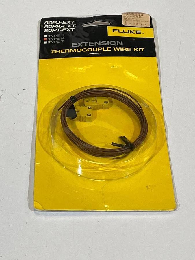 Fluke 80PK-EXT Type K Extension Thermocouple Wire Kit - New Old Stock