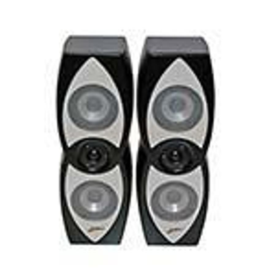 Used Hi-end Audio Speaker System, Passive Type, 2 Way 3 Drivers, 60W / 100W Maximum, 4-ohm, Driver Size: 1" x 1 Unit, 6.5" x 2 Units, Dimension: (W x H x D) 6.9"x18.5"x6.7" The price is a box ( PAIR ) ES7153