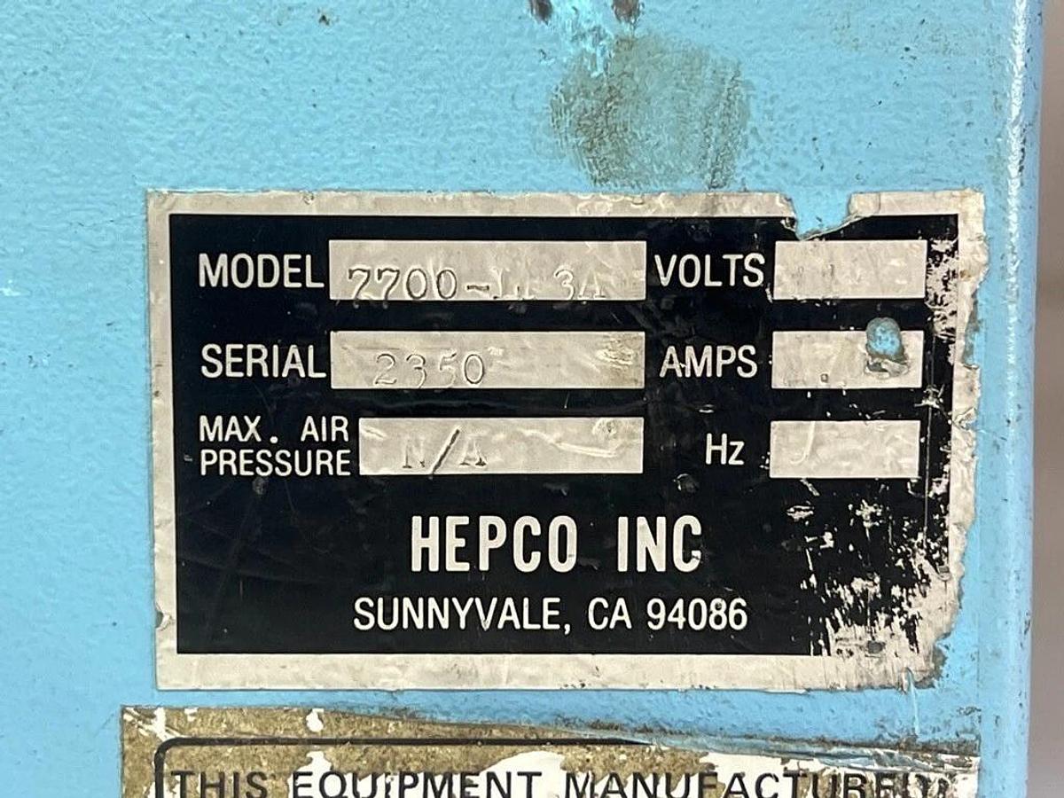 Used Hepco Model 7700-LF3A DIP Lead Former
