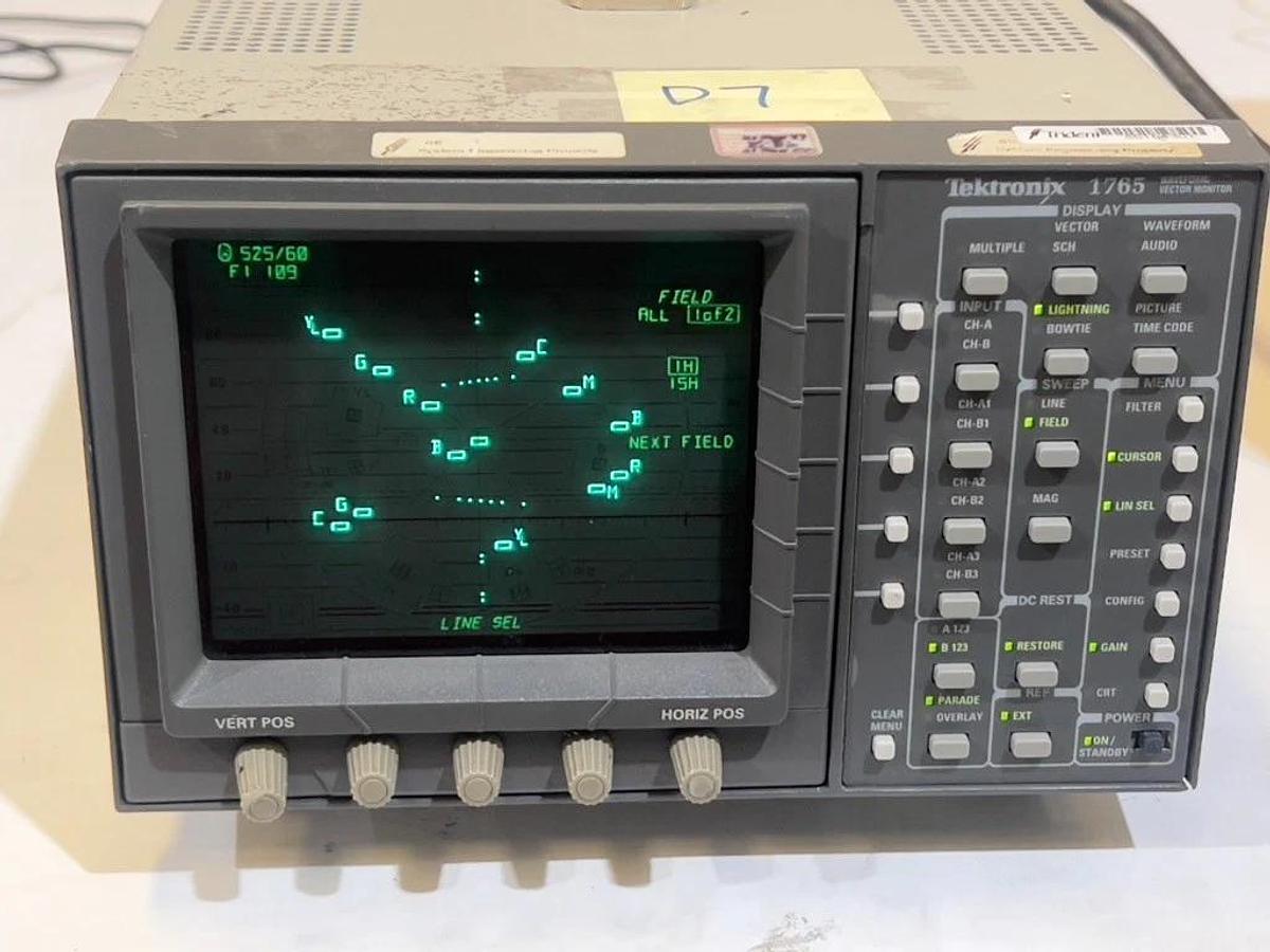 Used Tektronix Model 1765 Waveform / Vector Monitor - NTSC Video - AS-IS
