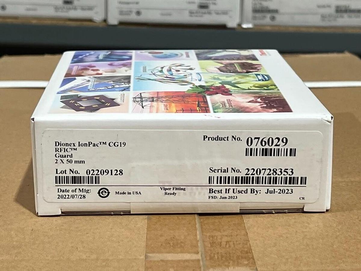 Used Lot of 2 Thermo Scientific 076029 Dionex IonPac CG19 RFIC Guard Column 2 x 50mm