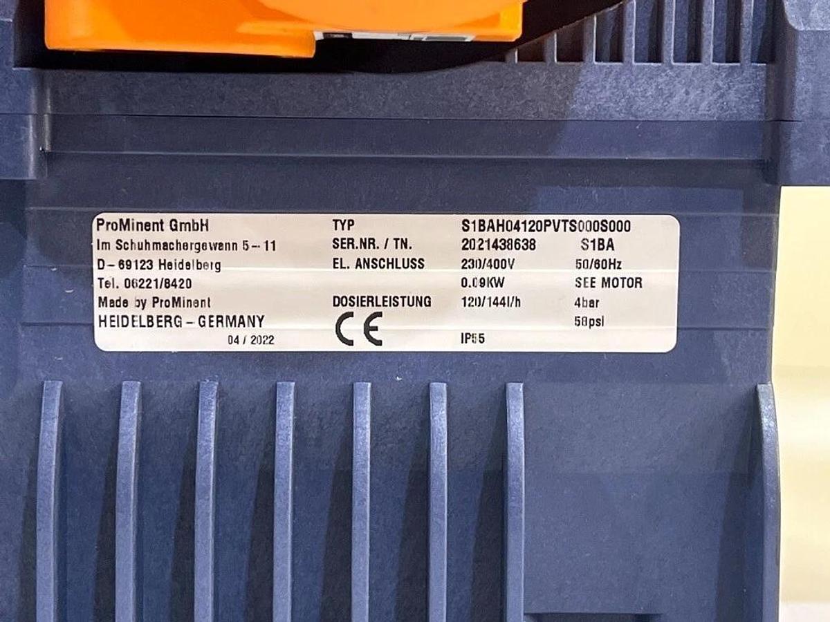 ProMinent Sigma Basic S1Ba Diaphragm Metering Dosing Pump S1BAH04120PVTS000S000