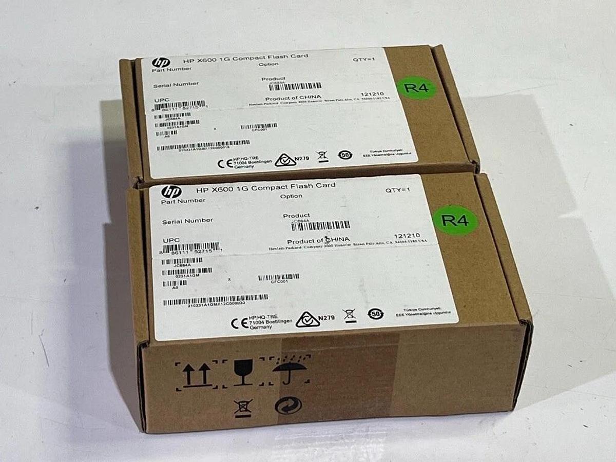 Used Lot of 2 HP JC684A X600 1 GB Compact Flash Card - Hewlett Packard