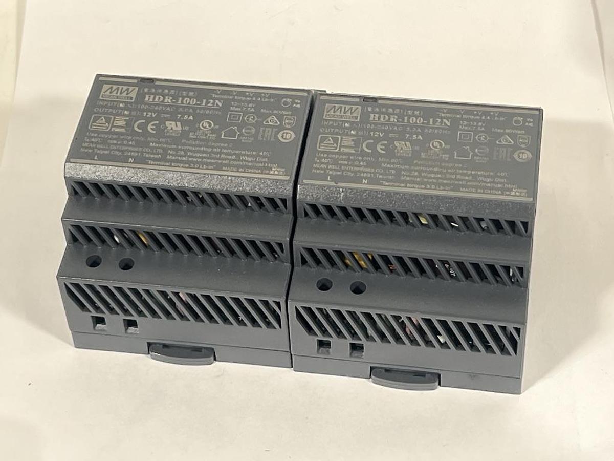 Lot of 8 Assorted Mean Well DIN Rail Power Supplies