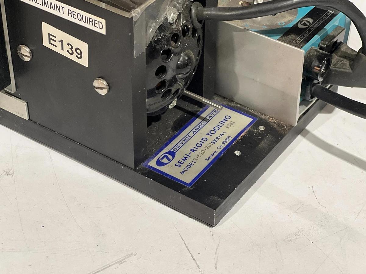 Used 7 Seven Associates Model T-510-201 Trim Saw Semi-Rigid Tooling for Coaxial Cable