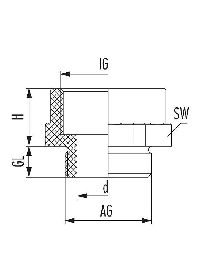 Used 900 Pieces Hummel 1273251650 Reducer R-M-PA Metric M25x1.5 to PG16 Strain Relief
