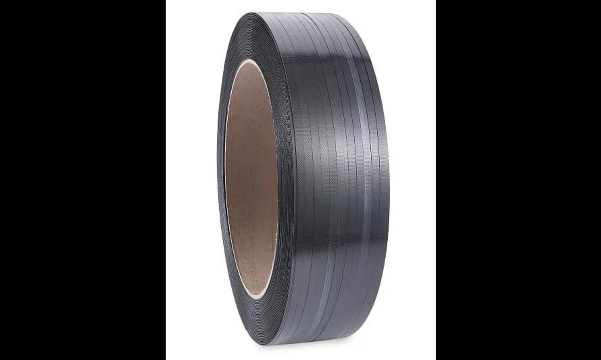 Uline S-2377 1/2-Inch Wide Poly Strapping 5,600 Foot Spool, Black