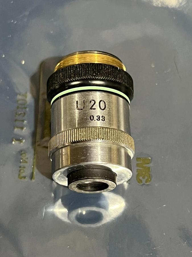 Used Nikon U20 0.33 - 20 x Long-Action Objective Microscope Lens with Iris Adjustment