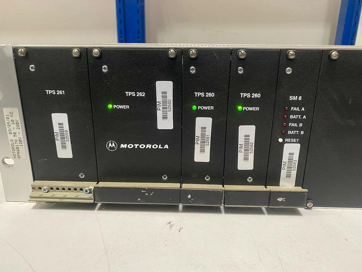 Used Motorola Centracom Supply with TPS 260, 261, 262, & SM 8 Modules