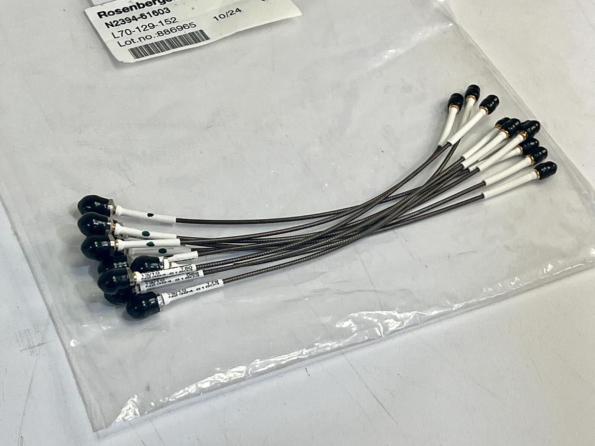 Lot of 10 Rosenberger N2394-61603 Rev 002 - RF Microwave Cables for Advantest