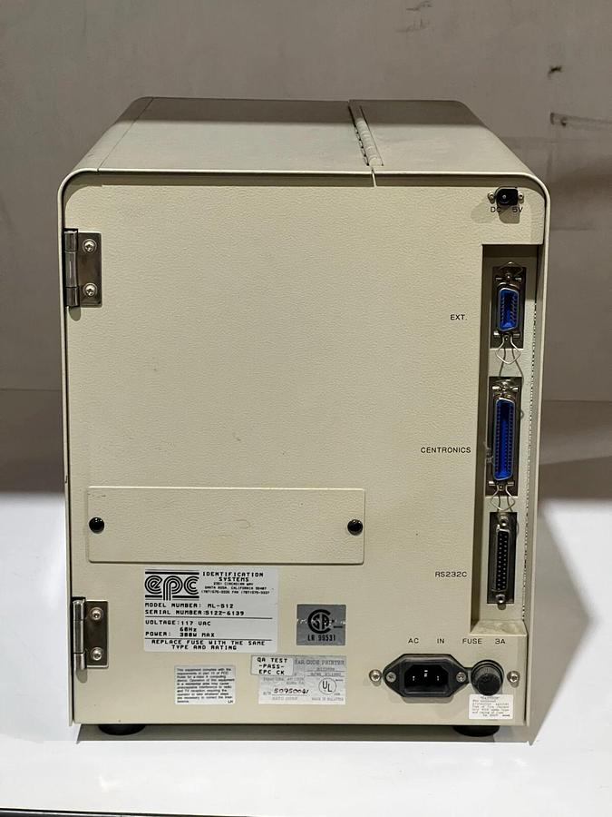 Used EPC Identification Systems Mo. ML-512 / SATO M-8400 Barcode Printer Label Maker