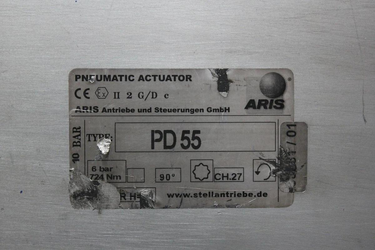 Used Aris Stellantriebe PD55 Double Acting Pneumatic Actuator