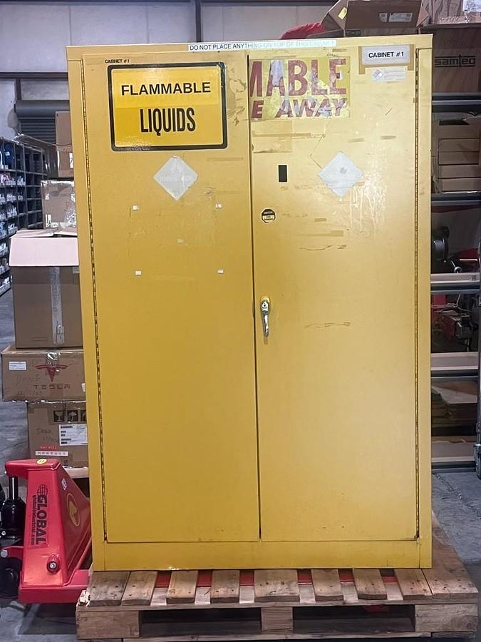 Used 45 Gallon Flammable Storage Cabinet 43" x 65" x 18"