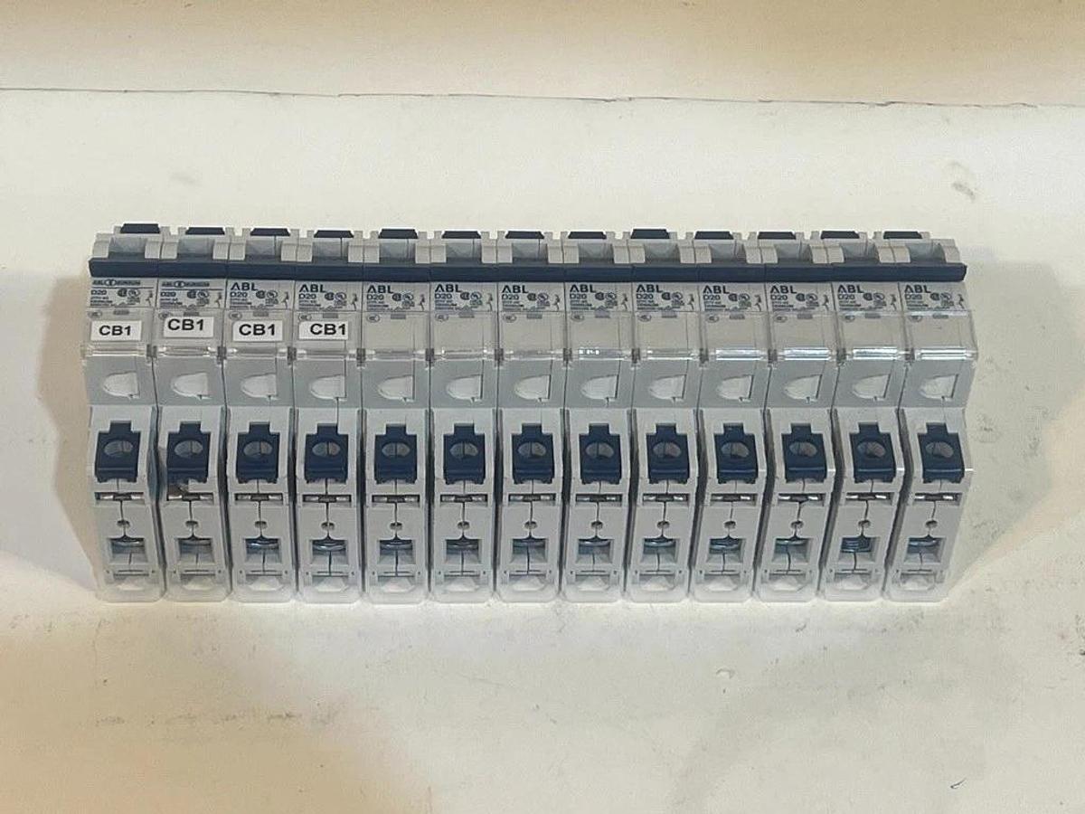Lot of 19 Assorted 15A, 20A, 30A Circuit Breakers: CNFC, ABL, Eaton, ETA