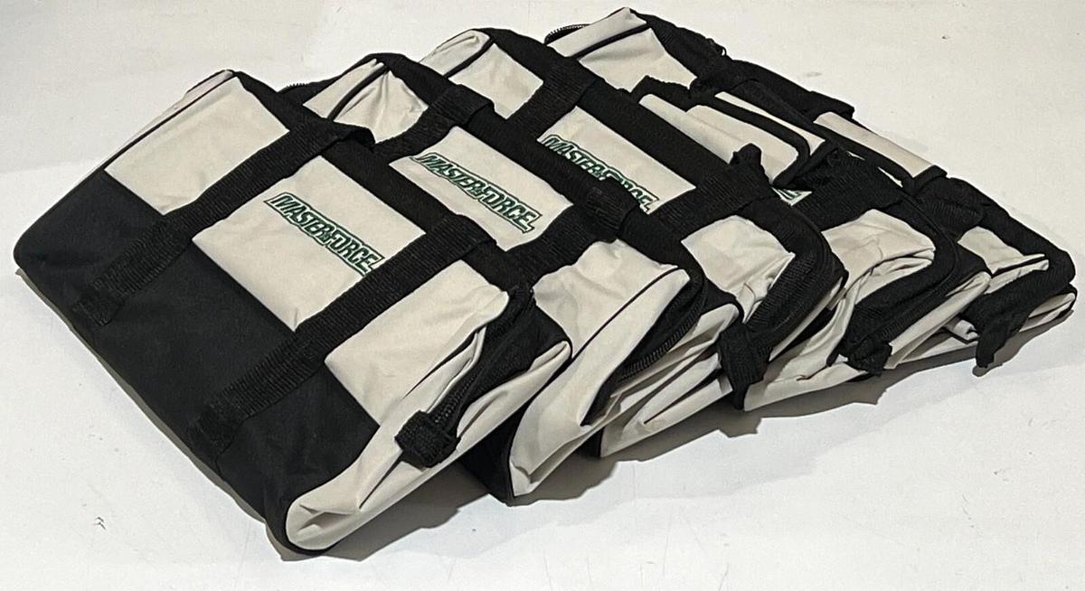 Used Lot of 5 Pieces: Masterforce 14" Heavy Duty Nylon Tool Bag 14 x 8 x 8 - New