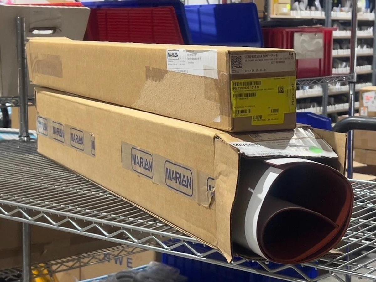 2 Pieces Marian Silicone Sponge Extra Firm 1/16" x 36" x 36" Sheet Adhesive Back