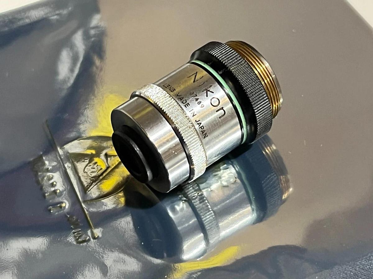 Used Nikon U20 0.33 - 20 x Long-Action Objective Microscope Lens with Iris Adjustment