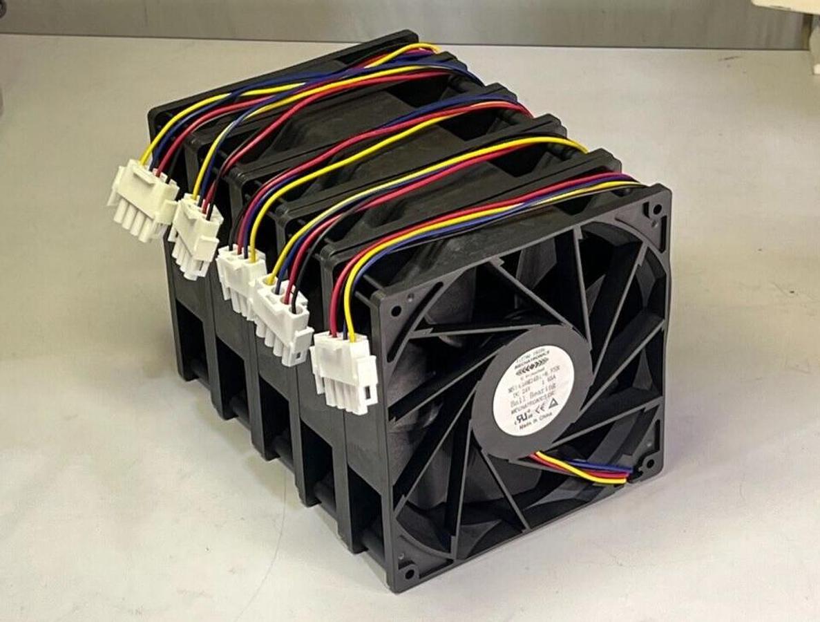 Used Lot of 5: Mechatronics DC 24V 1.65A 120mm Ball Bearing Fans MS1438M24B1+6 FSR