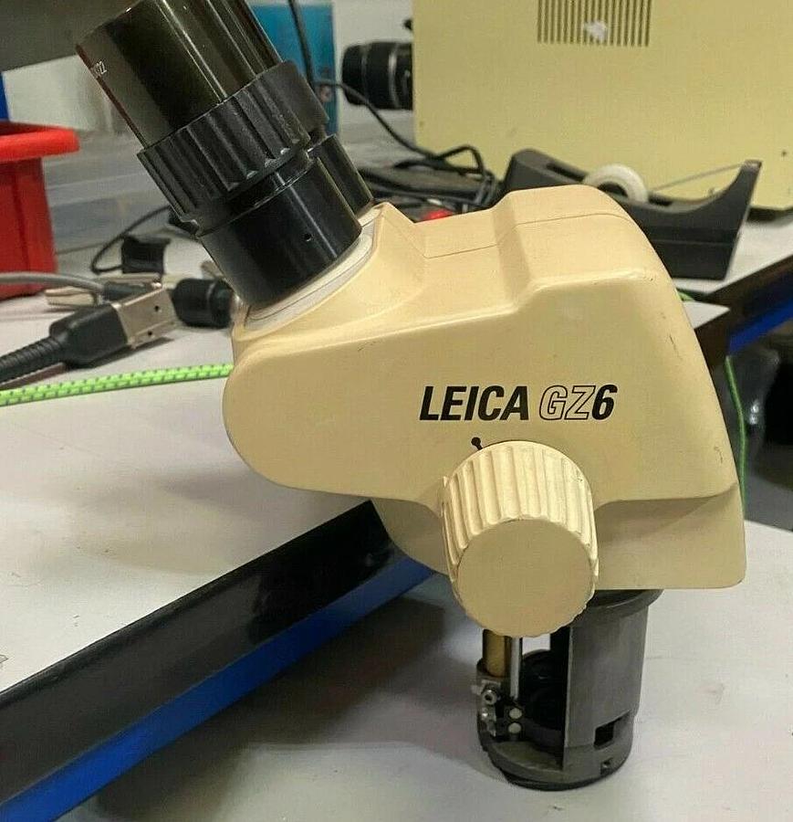 Used Lecia GZ6 Stereo Microscope Head w/ 10X/22 Eyepieces & 312621 Lens Shield, AS-IS