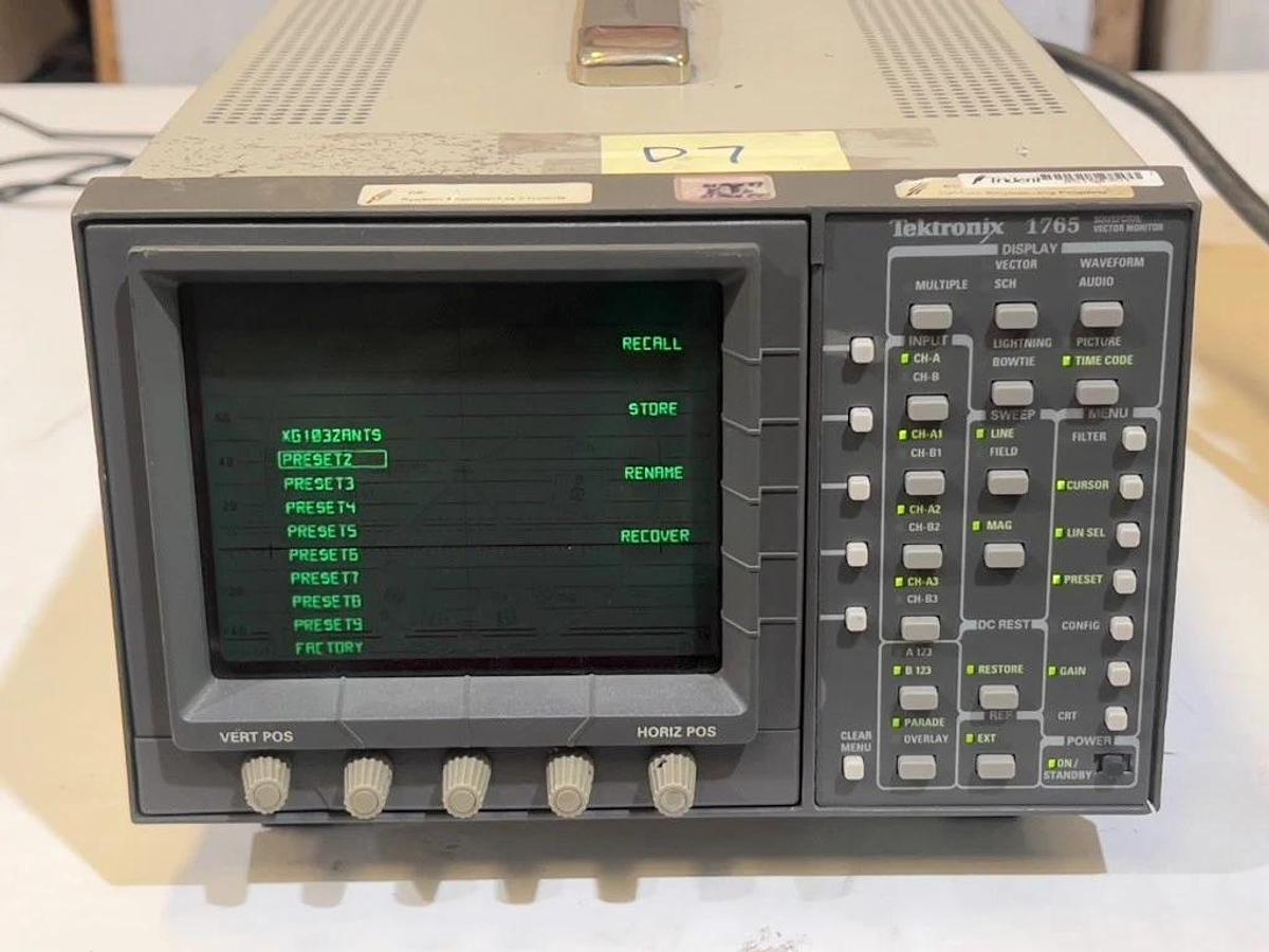 Used Tektronix Model 1765 Waveform / Vector Monitor - NTSC Video - AS-IS