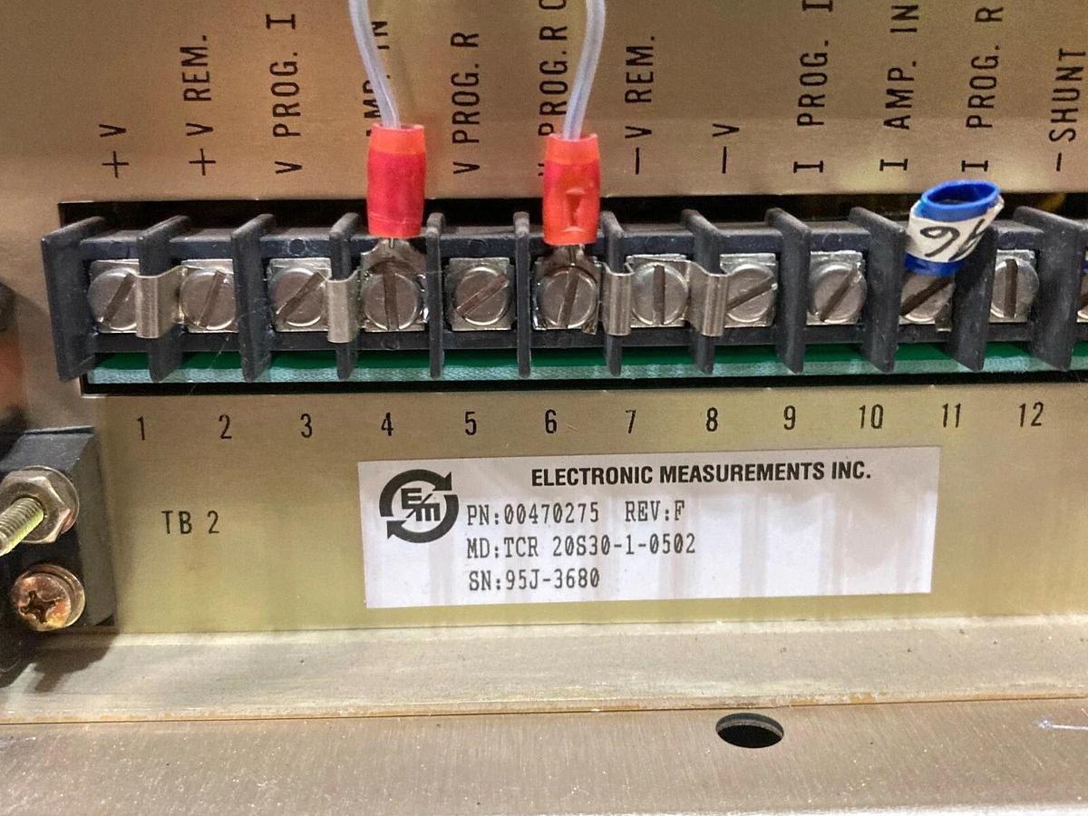 Used EMI TCR 20S30-1-0502 - 20 V 30 A DC Power Supply - Phase Angle Correction