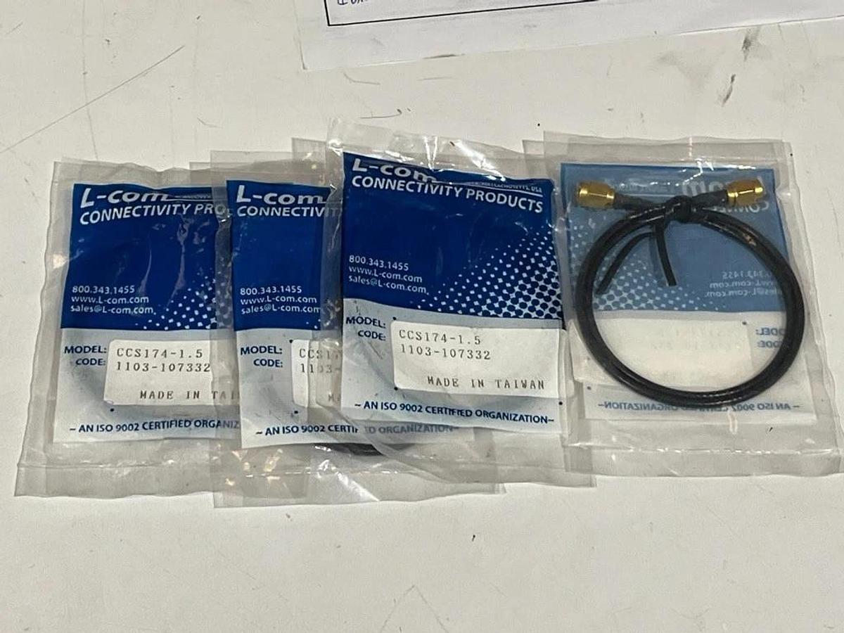 L-Com Coaxial Lot: 12 SMA Cable Assemblies and 21 SMA Adapters