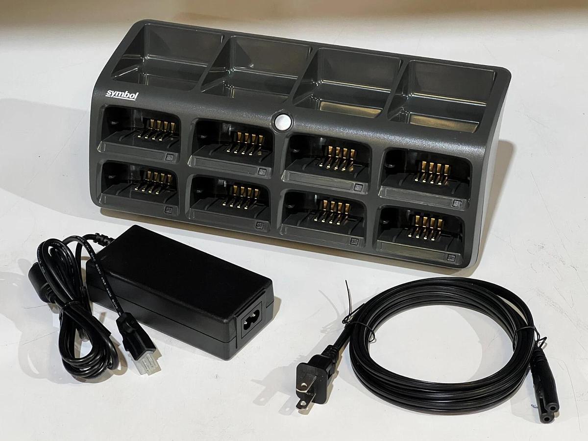 Used Symbol (Made by Zebra) SAC5070-800CR 8-Slot Battery Charger / Charge Cradle Kit