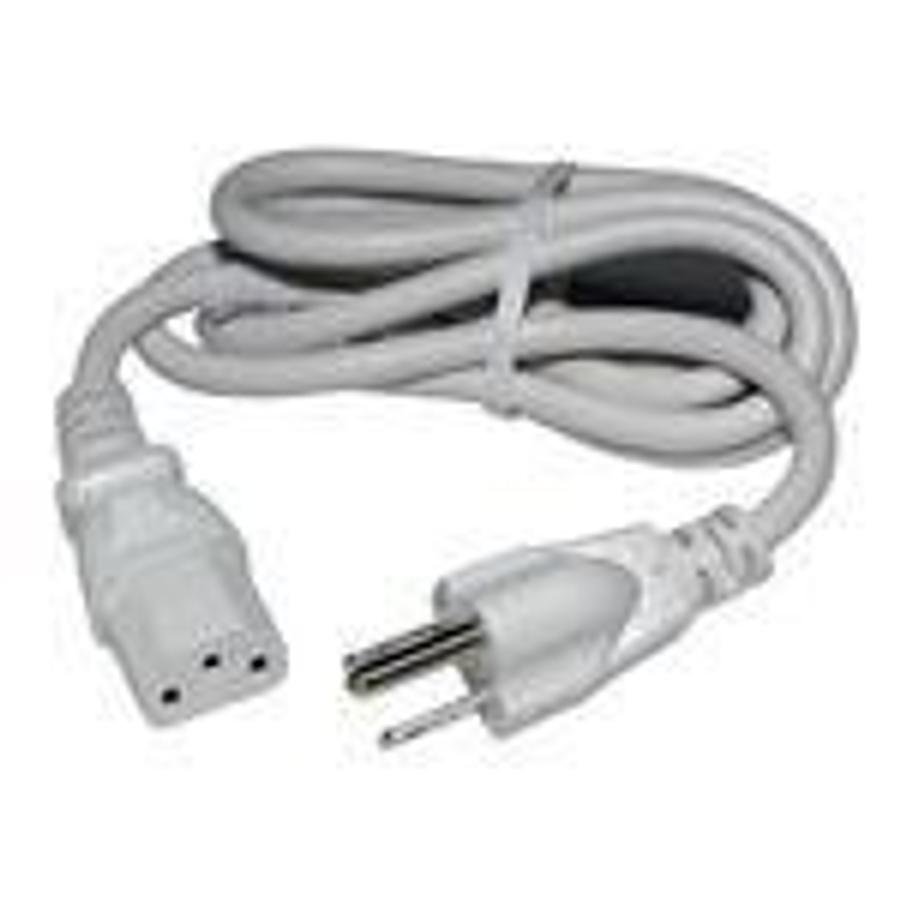 Used Power Cord, 125VAC 10A, 5' long, White ES5904