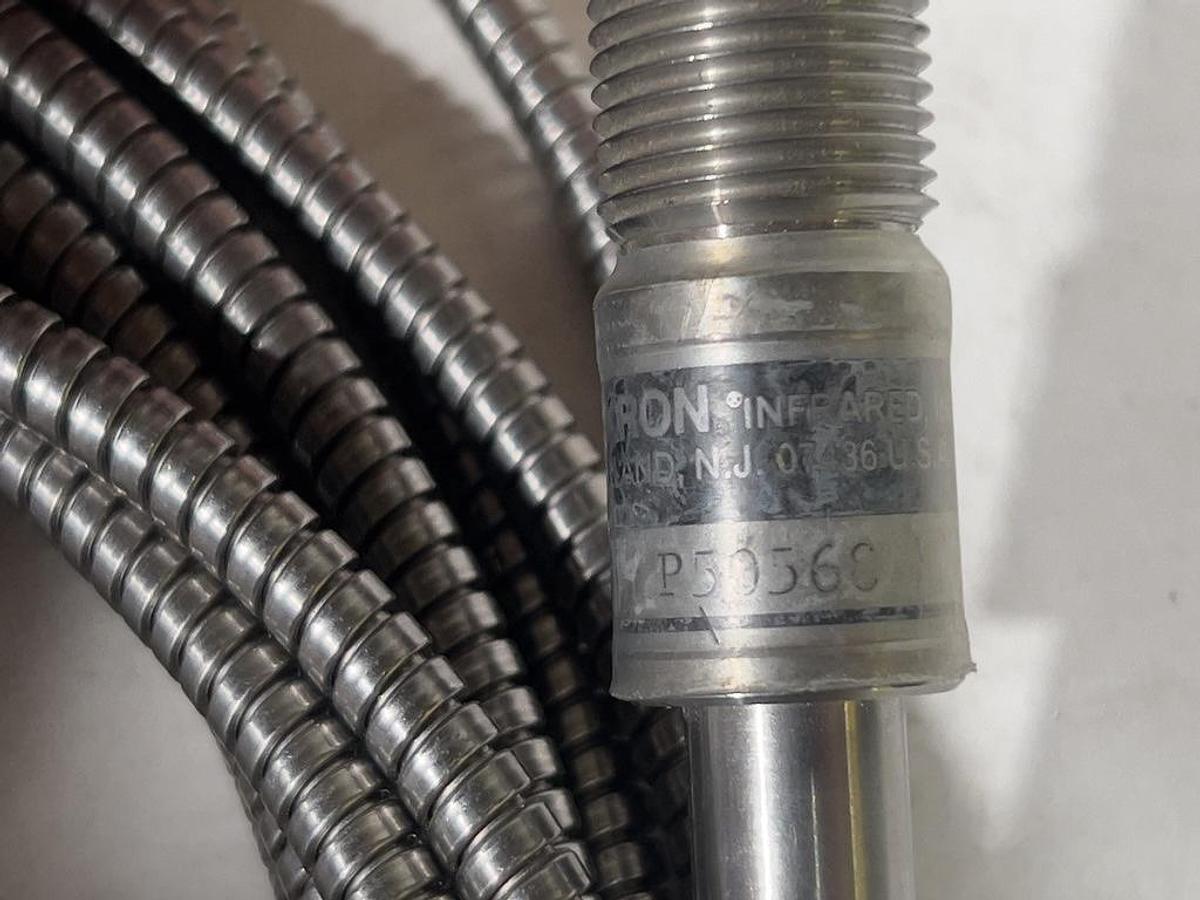 Used Mikron 14337-A-24 Fiber Optic Light Pipe Cable w/ Threaded Adapter
