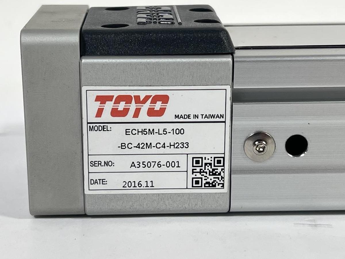 Used Toyo ECH5M-L5-100-BC-42M-C4-H233 Cleanroom Actuator w/o Motor