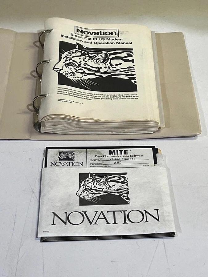 Used Vintage Novation Smart-Cat Plus Modem with Software & Manual - AS-IS