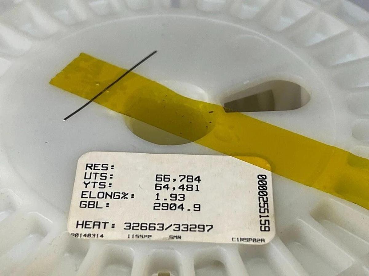 1000' Spool .005 x .020 Tin-Plated Copper Flat Ribbon California Fine Wire Co.