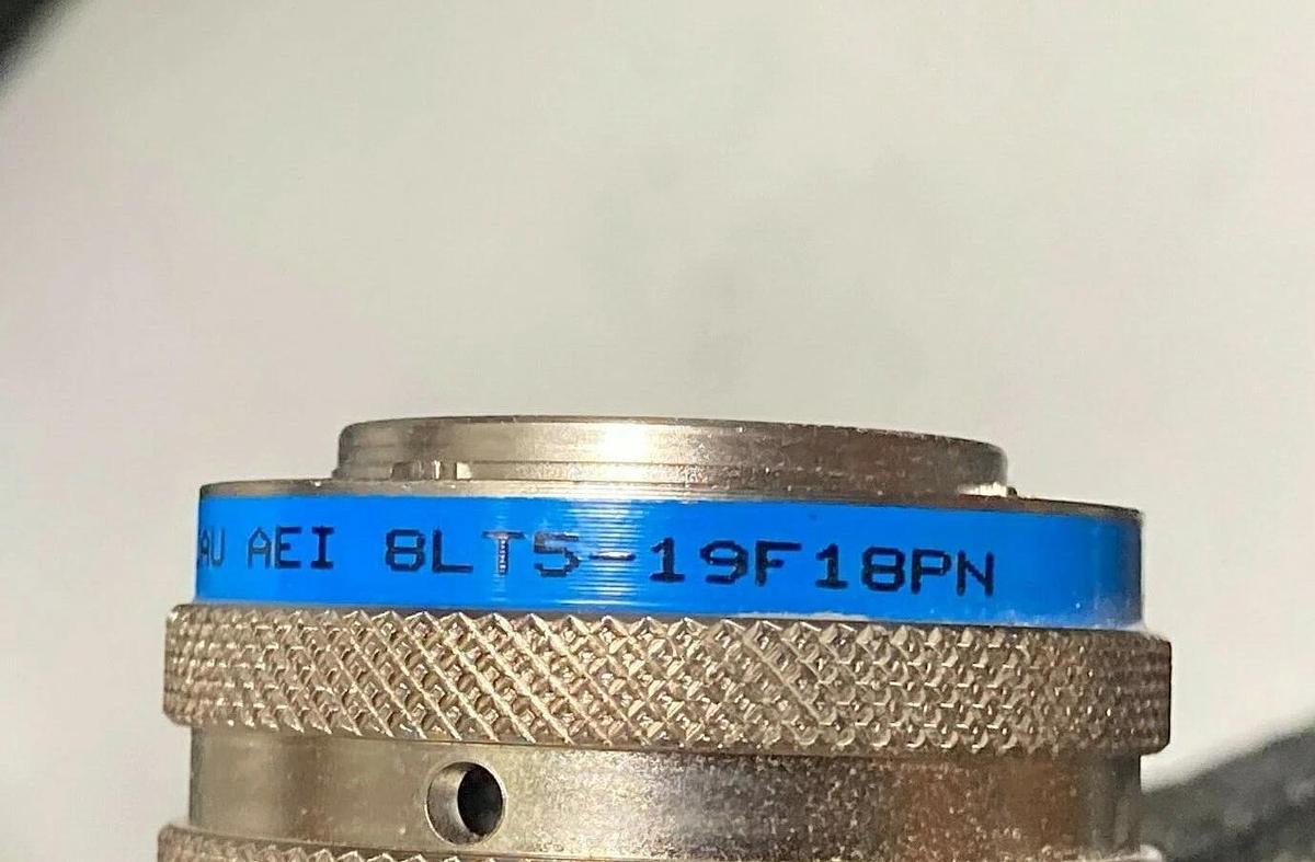 Used Amphenol Souriau 8LT5-19F18PN M-M Cable Assembly - 8LT519F18PN Male Assemblies