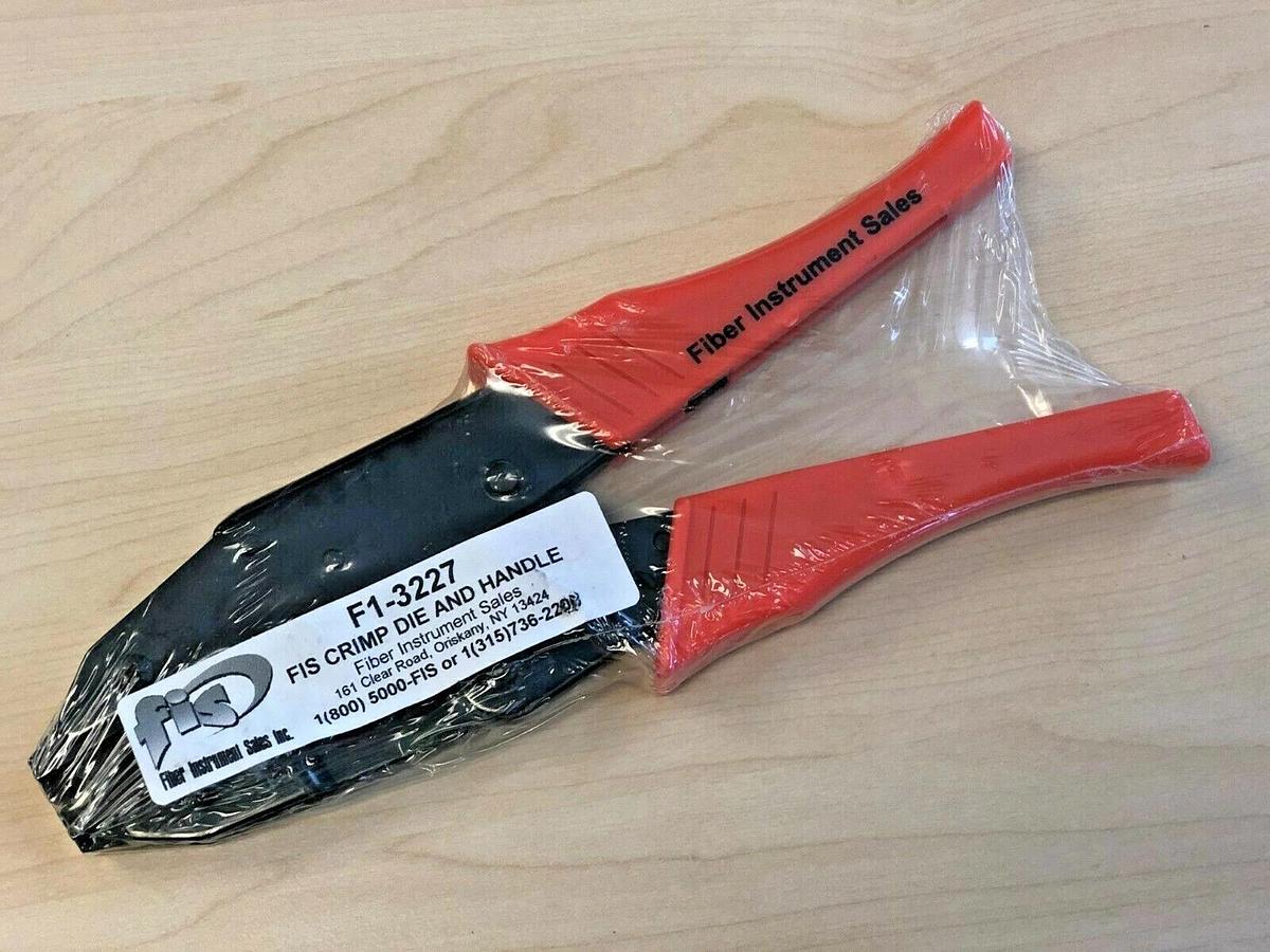 Used FIS F13227 Crimp Tool Die & Ratchet Handle Set SC/ST/FC (.128, .137, .151, .190)
