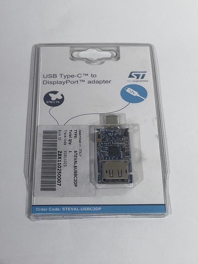 Used Lot of 2 STMicroelectronics STEVAL-USBC2DP USB Type-C to DisplayPort Adapter