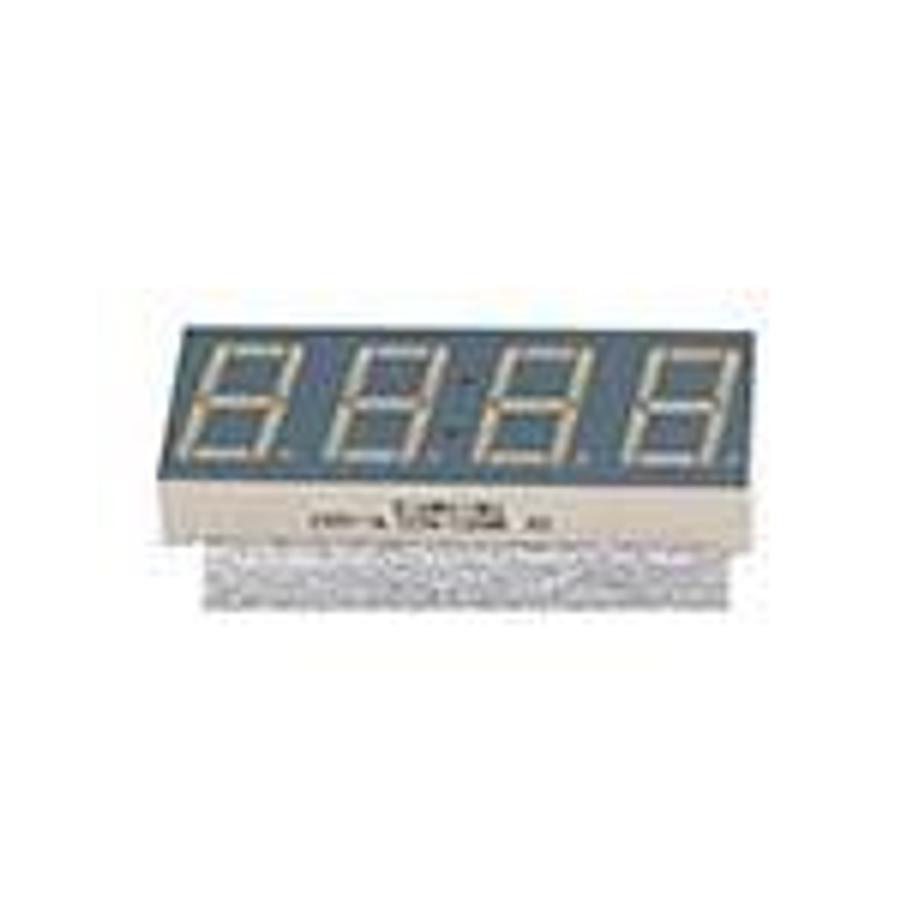 Used LED display (Green). 14.22 mm (0.56 inch digit height) Four Digit Numeric Display, Lens Type: White Diffused, 7-segment, 0.20ma ES7411