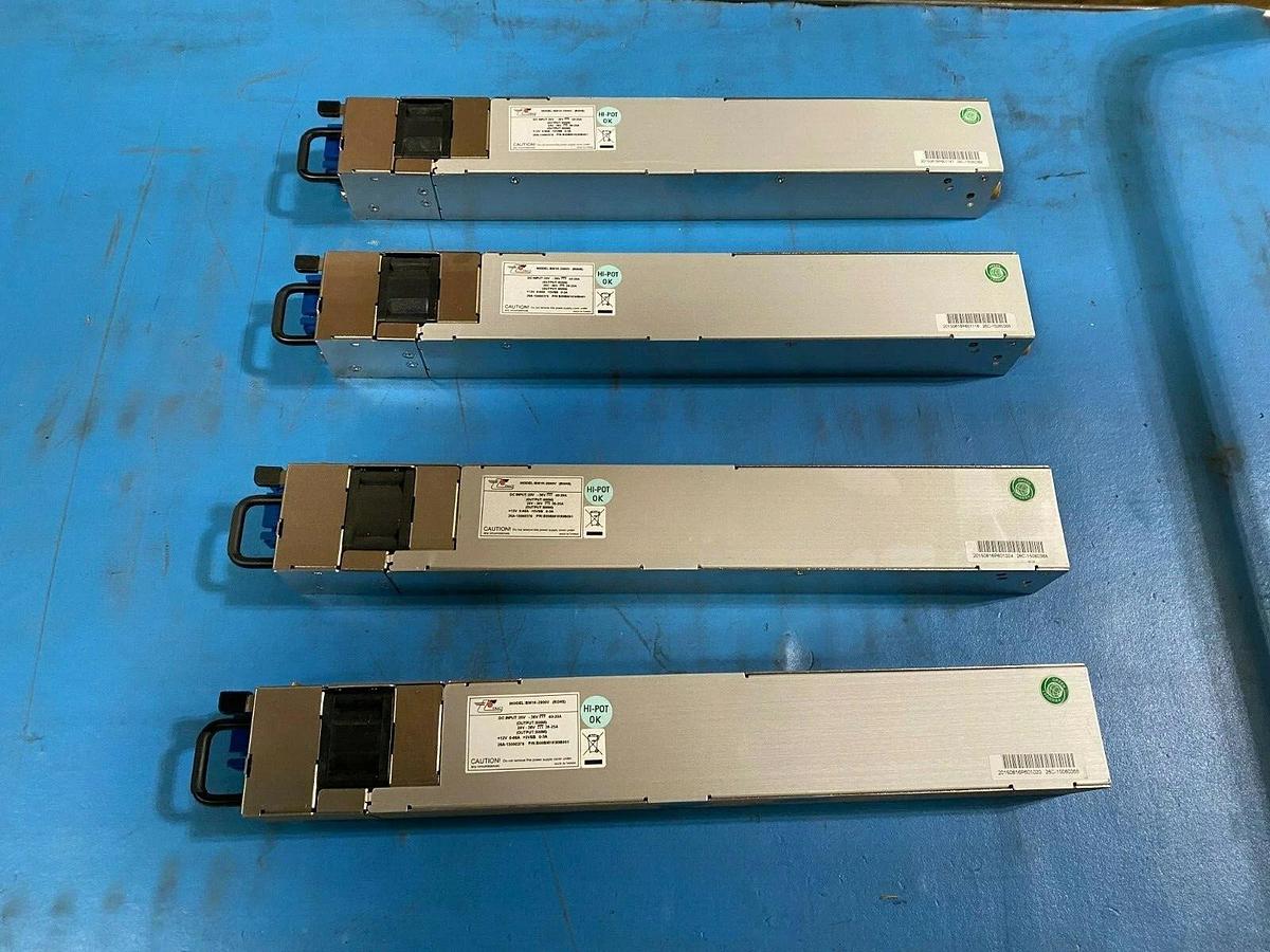 Used LOT OF 4 EMACS BM1K-2800V Hot Swap DC Input Server Power Supply B00BM1K80B001
