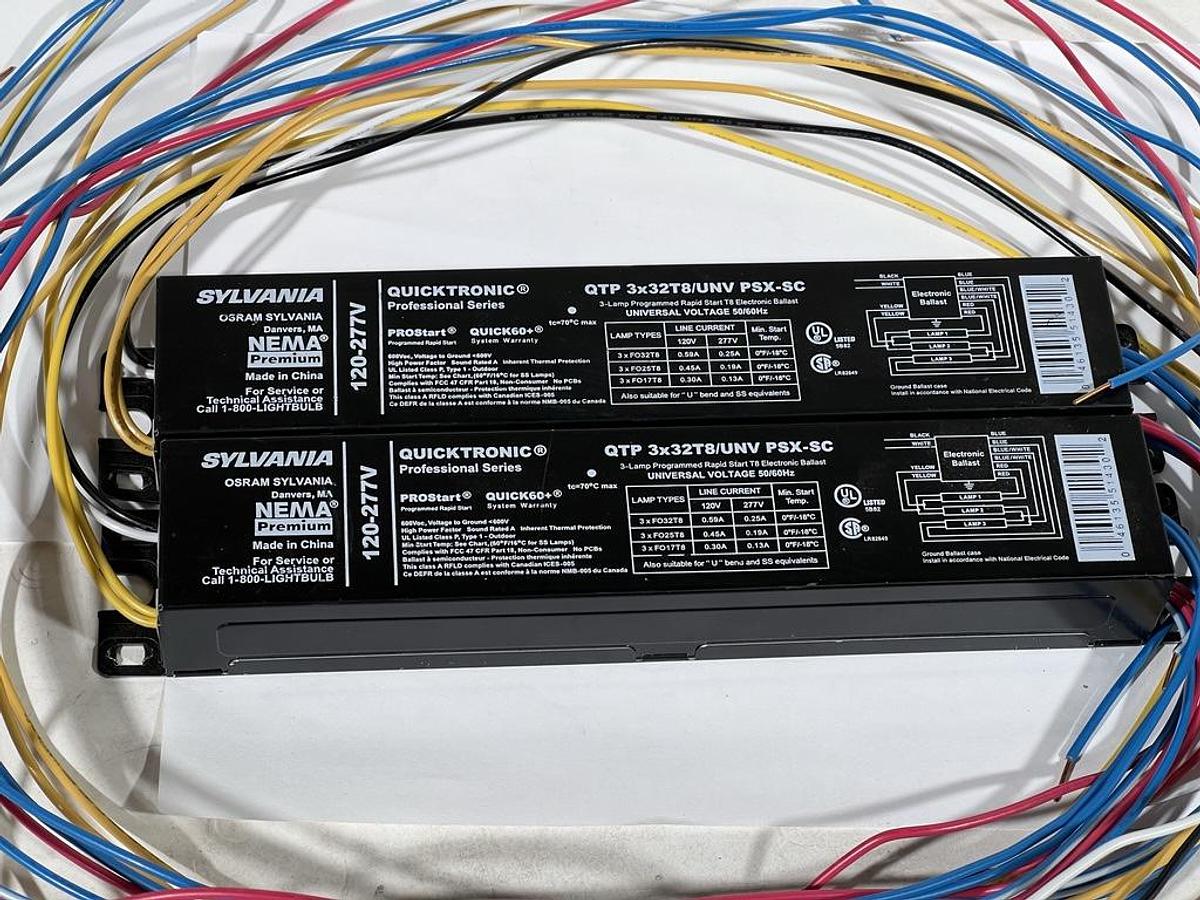 7 Pieces Sylvania QuickTronic QTP1/2x18CF/UNV 1 or 2 Lamp T4 Electronic Ballast