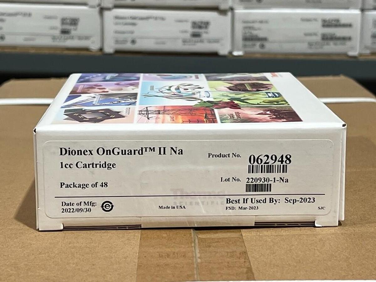 Used Package of 48 Thermo Scientific 062948 Dionex OnGuard II Na Cartridge 1cc (1mL)