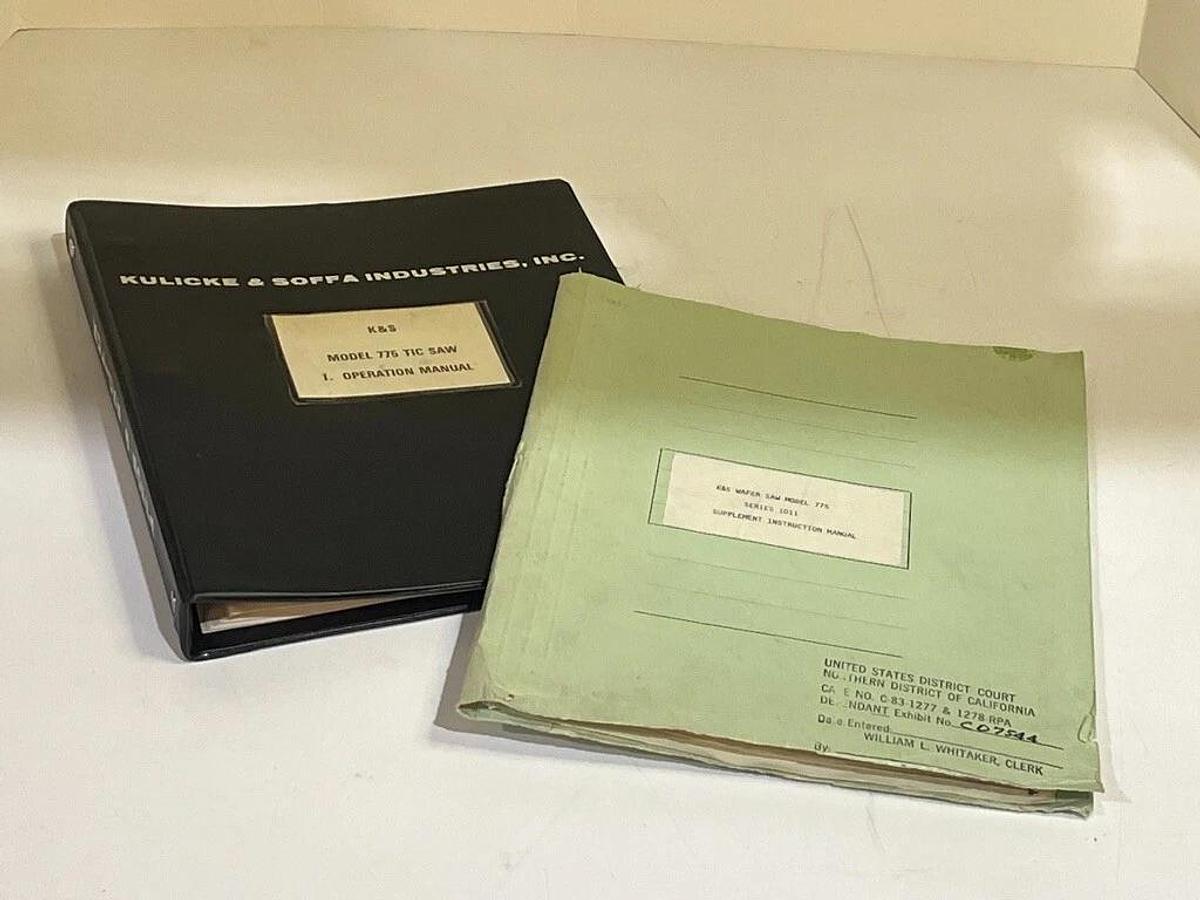 Used Lot of 2 Units: Kulicke & Soffa K&S Model 775 Silicon Wafer Dicing Saw w/ Manual