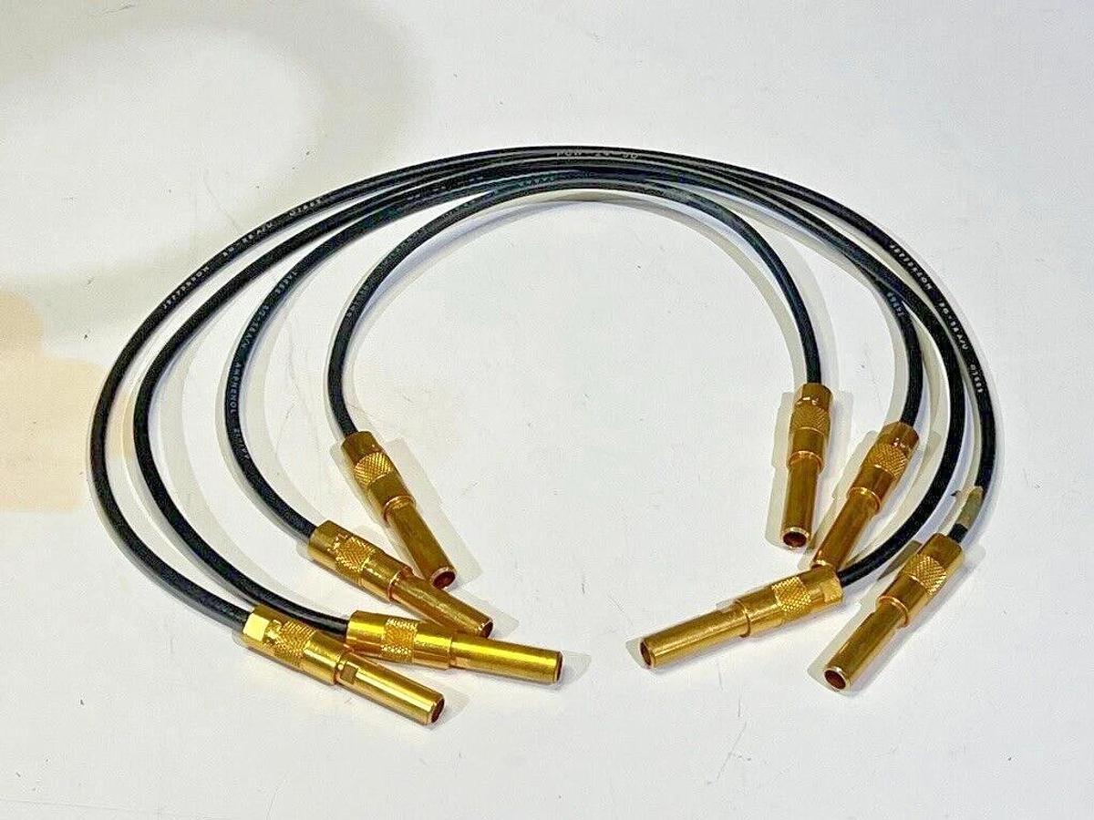 Used Lot of 4 Gold Plated Trompeter PL-1 Coaxial Cables PCW-12-50 PCW-18-50 PCW-24-50