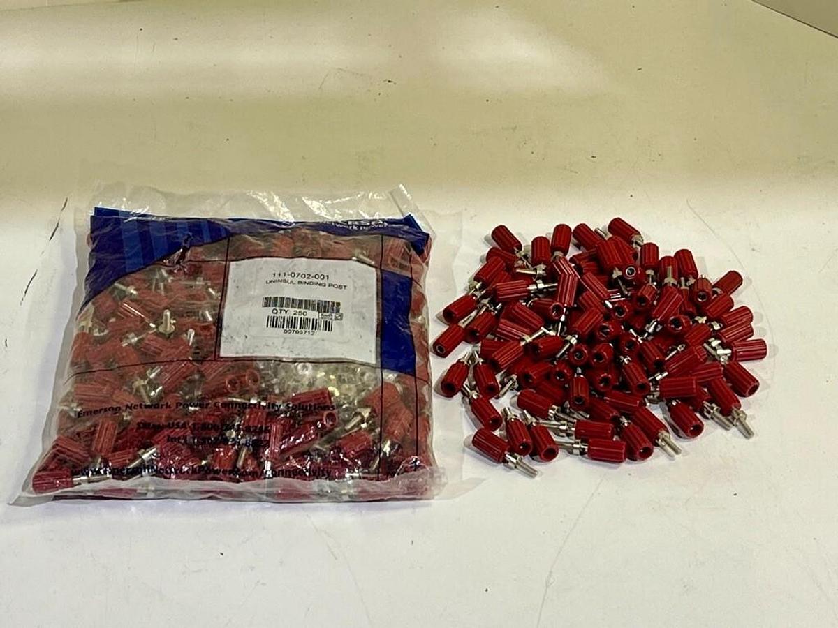 340 Pieces: 111-0702-001 Red Uninsulated Binding Posts Cinch - Banana Connector