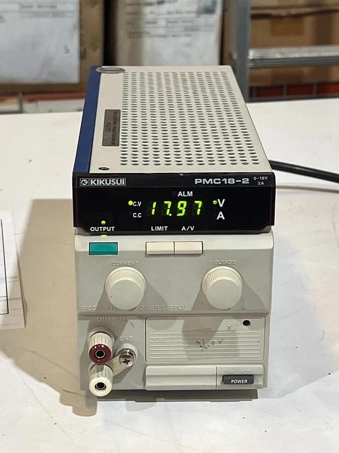 Used Kikusui PMC18-2 Adjustable DC Power Supply 0-18V, 2A
