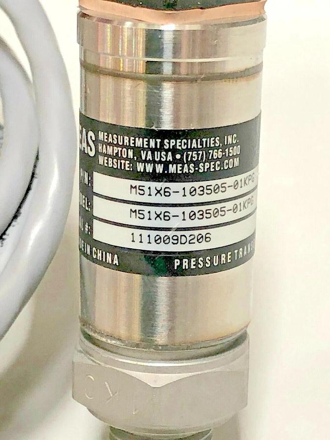 Used MEAS Measurement Specialties M51X6-103505-01KPG Pressure Gauge 1000 PSI