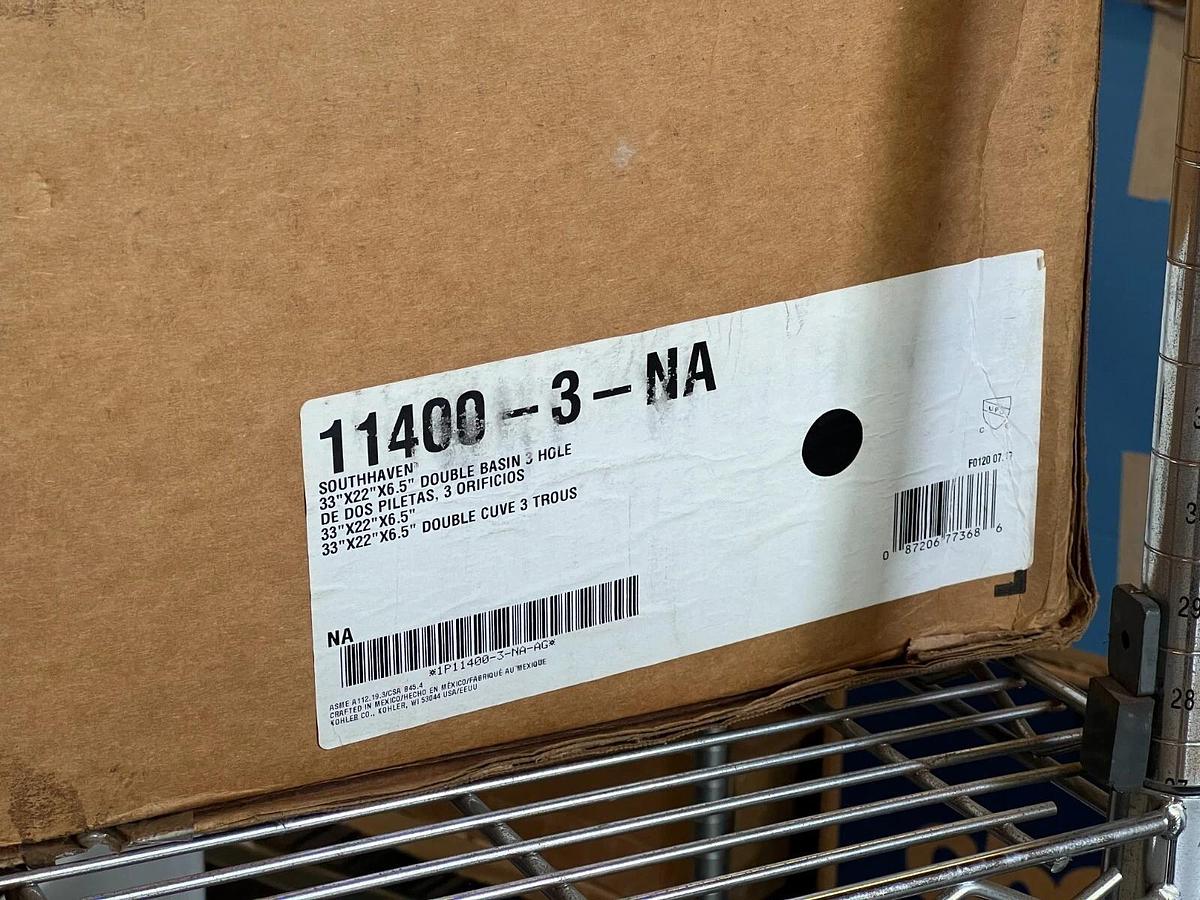 Sterling by Kohler 11400-3-NA Southhaven 33" Top-Mount Double-Bowl Kitchen Sink