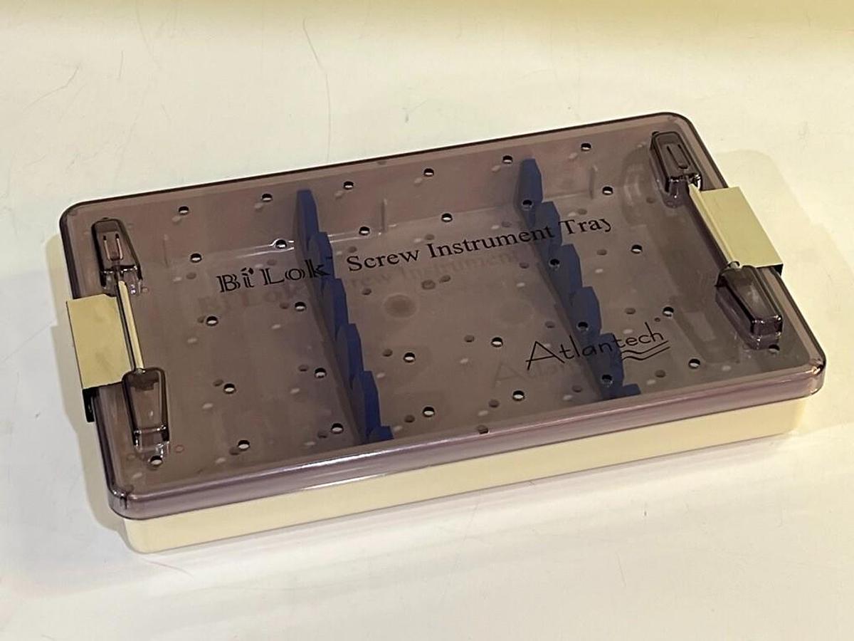 Used Atlantech BiLok Screw Instrument Tray for Sterilization - PolyVac