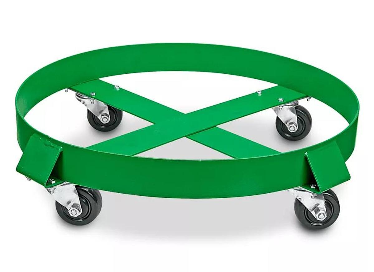 Used Uline Model No. H-1234 Steel Drum Dolly - 55 Gallon