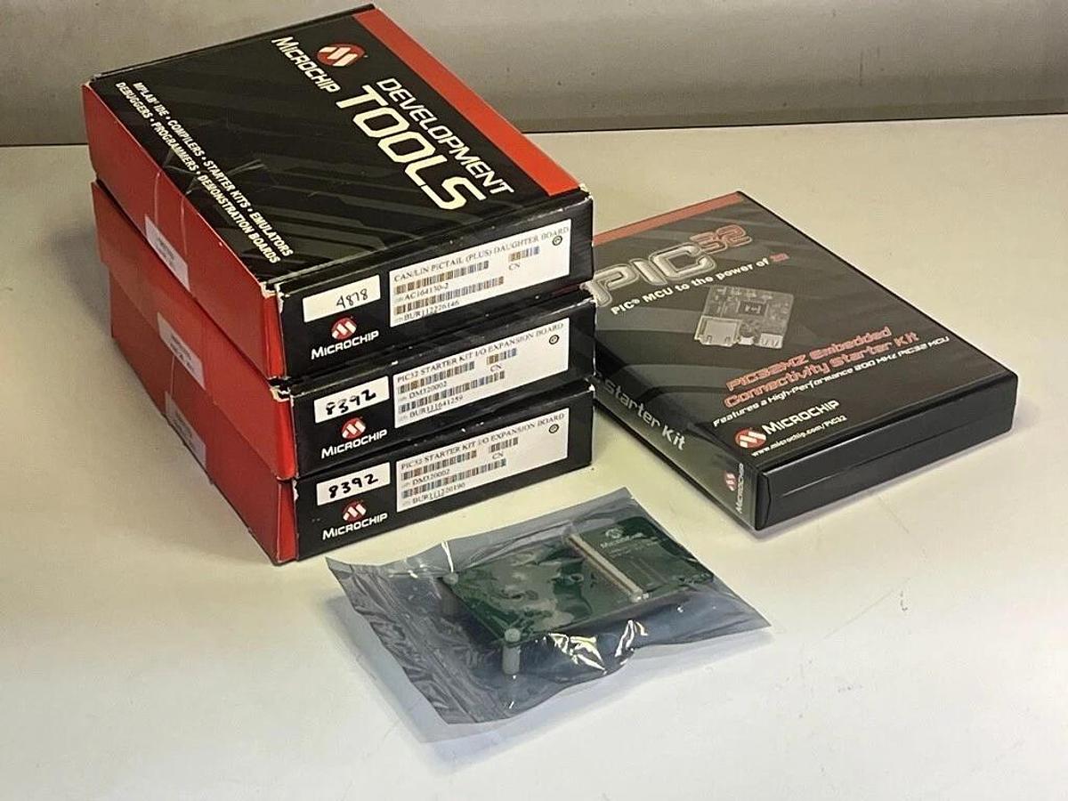 Used Lot of 6 Microchip PIC32 & CAN/LIN Development Boards