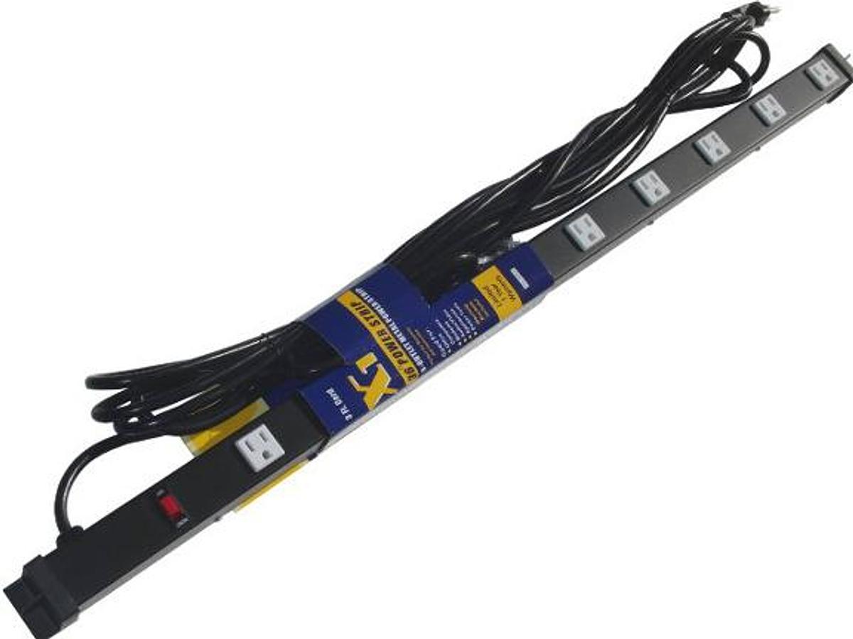 Used Lot of 3: X1 EPS-30925 3-Foot (36") 9-Outlet Metal Power Strip Surge Protector 25-Foot Cord
